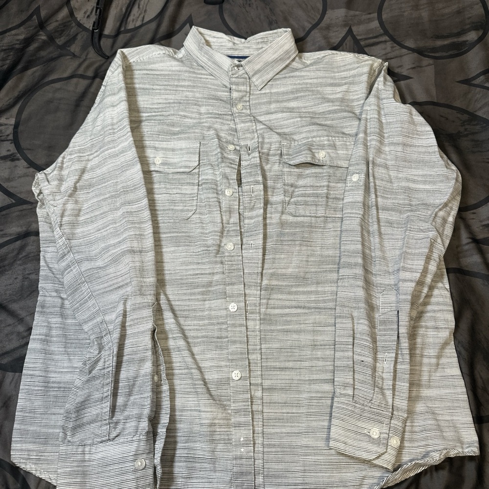 Apt. 9 Black and White Striped Shirt